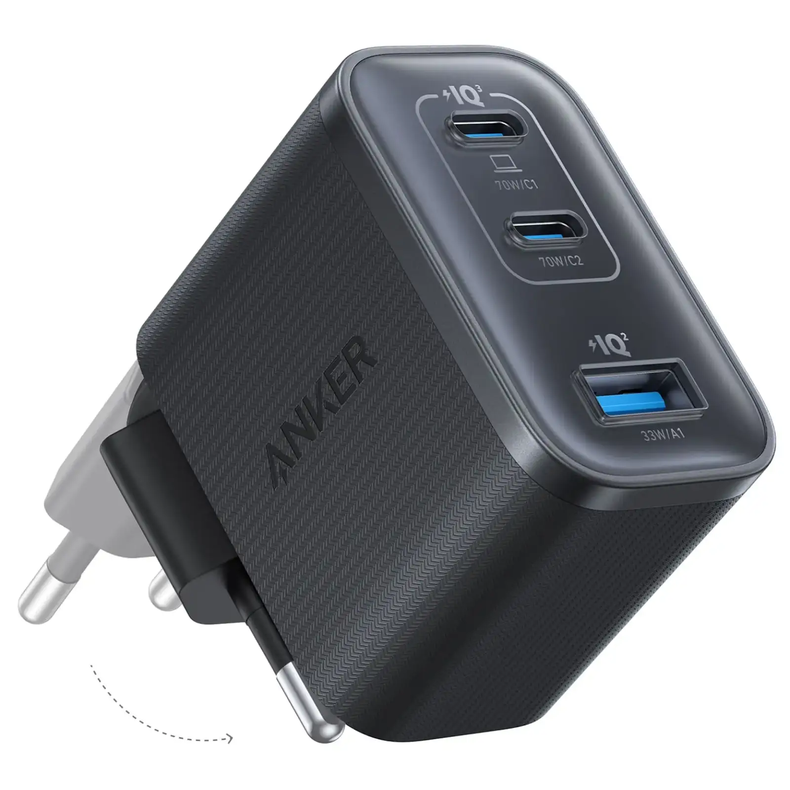 МЗП Anker Charger - 70W, 2xUSB-C PD & 1xUSB-A Black UA
