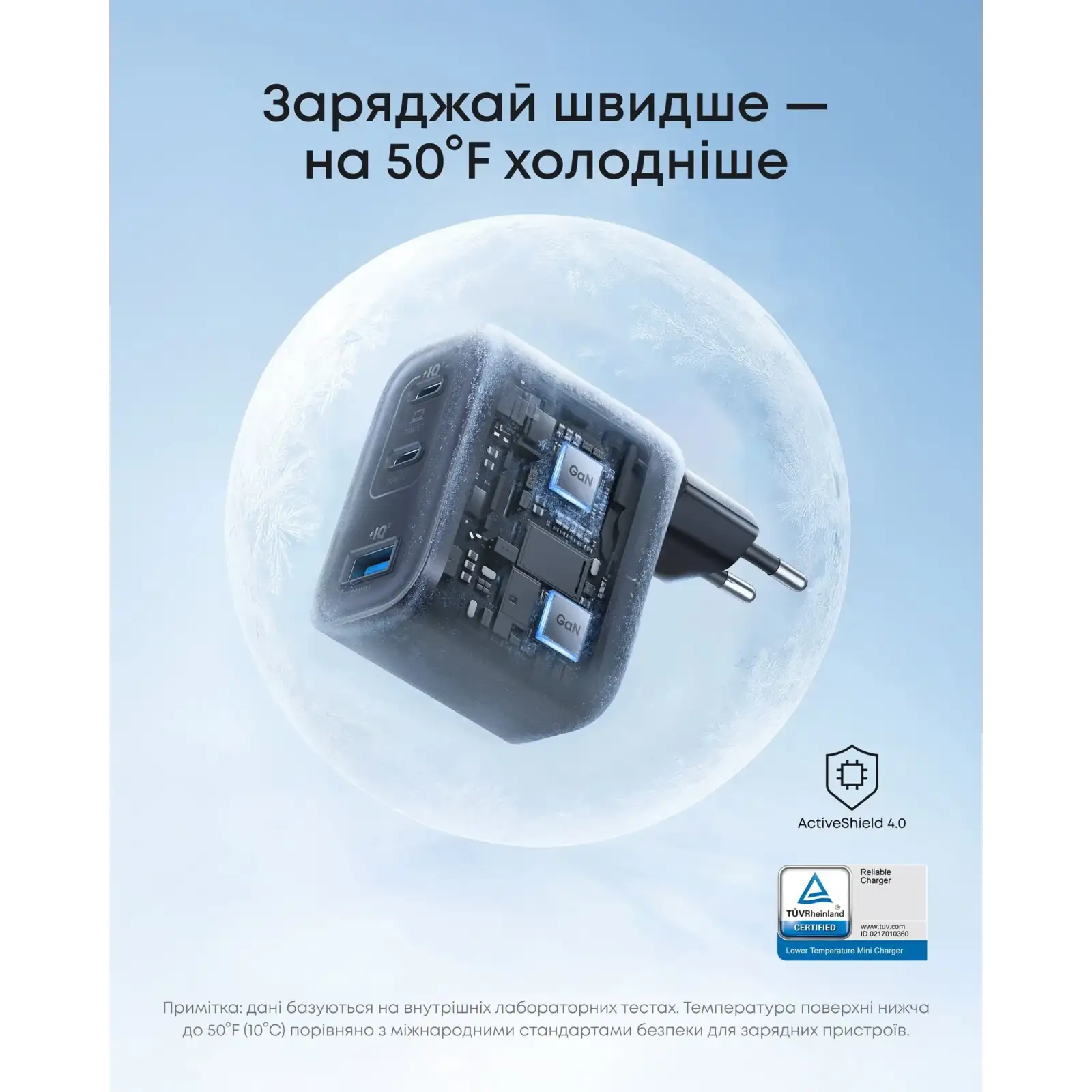 МЗП Anker Charger - 70W, 2xUSB-C PD & 1xUSB-A Black UA
