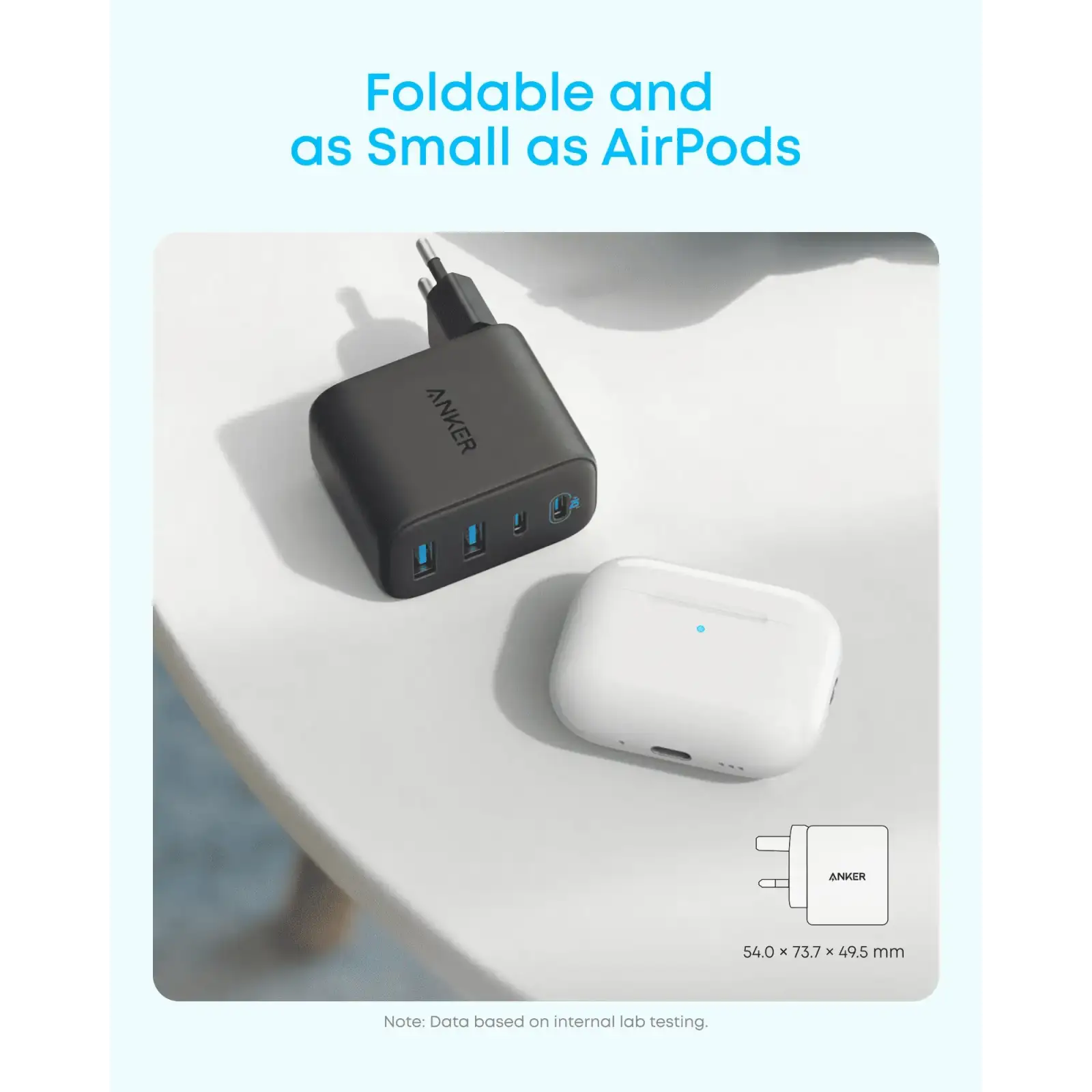 СЗУ Anker Zolo Charger - 50W, 2xUSB-C & 2xUSB-A Black UA