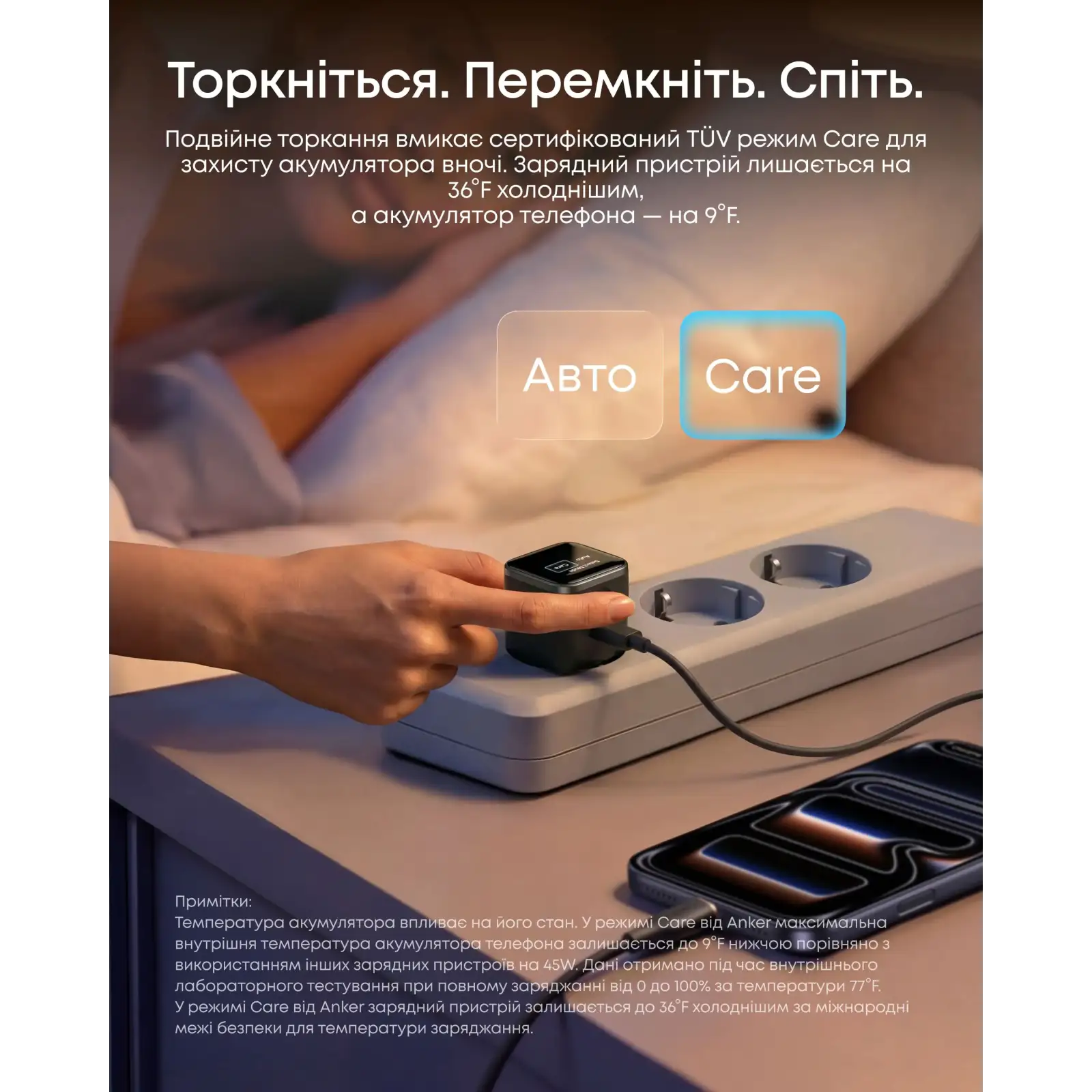 МЗП Anker Nano Charger - 45W USB-C Smart Display Blue UA