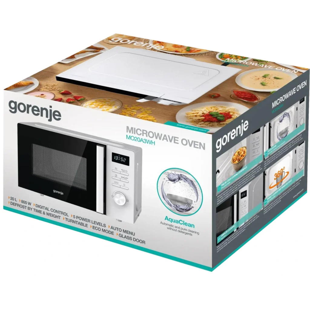 Мікрохвильова піч Gorenje MO20A3WH (M20XYZ) UA