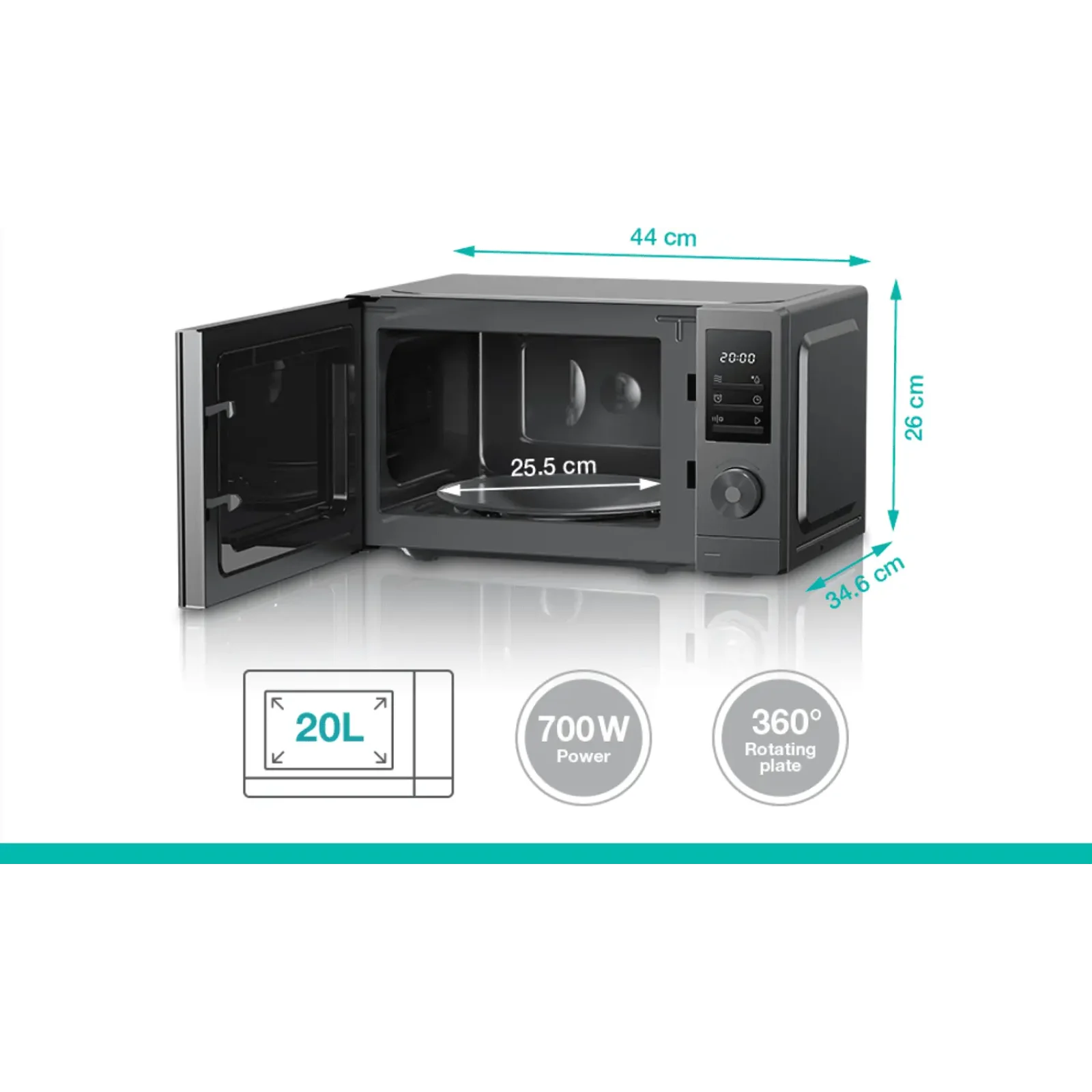 Мікрохвильова піч Gorenje MO20A3T4 UA