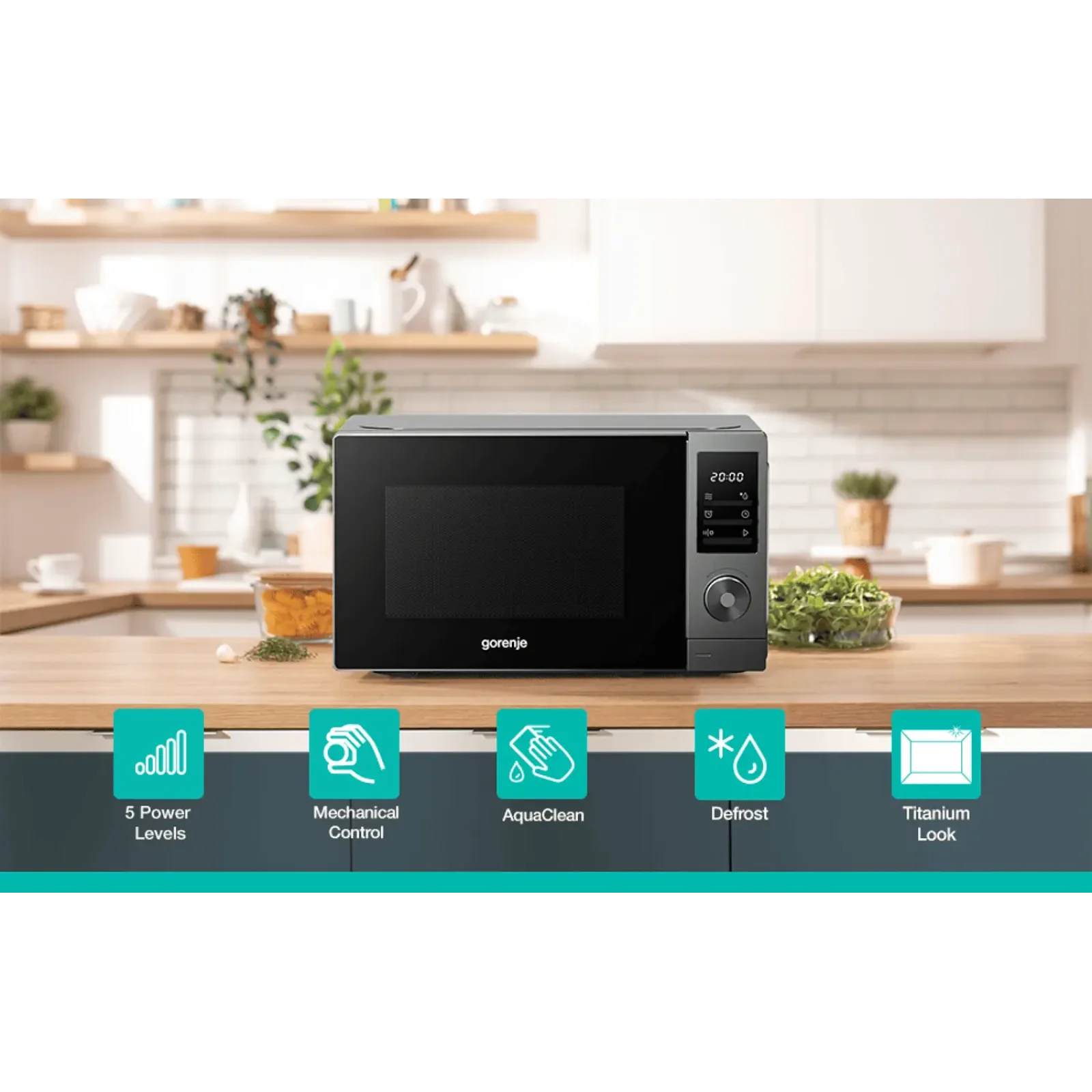 Мікрохвильова піч Gorenje MO20A3T4 UA
