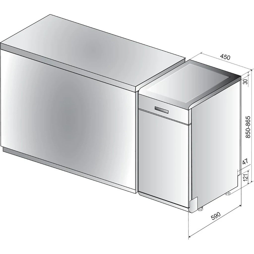 Посудомоечная машина Whirlpool WSFO3O23PF UA