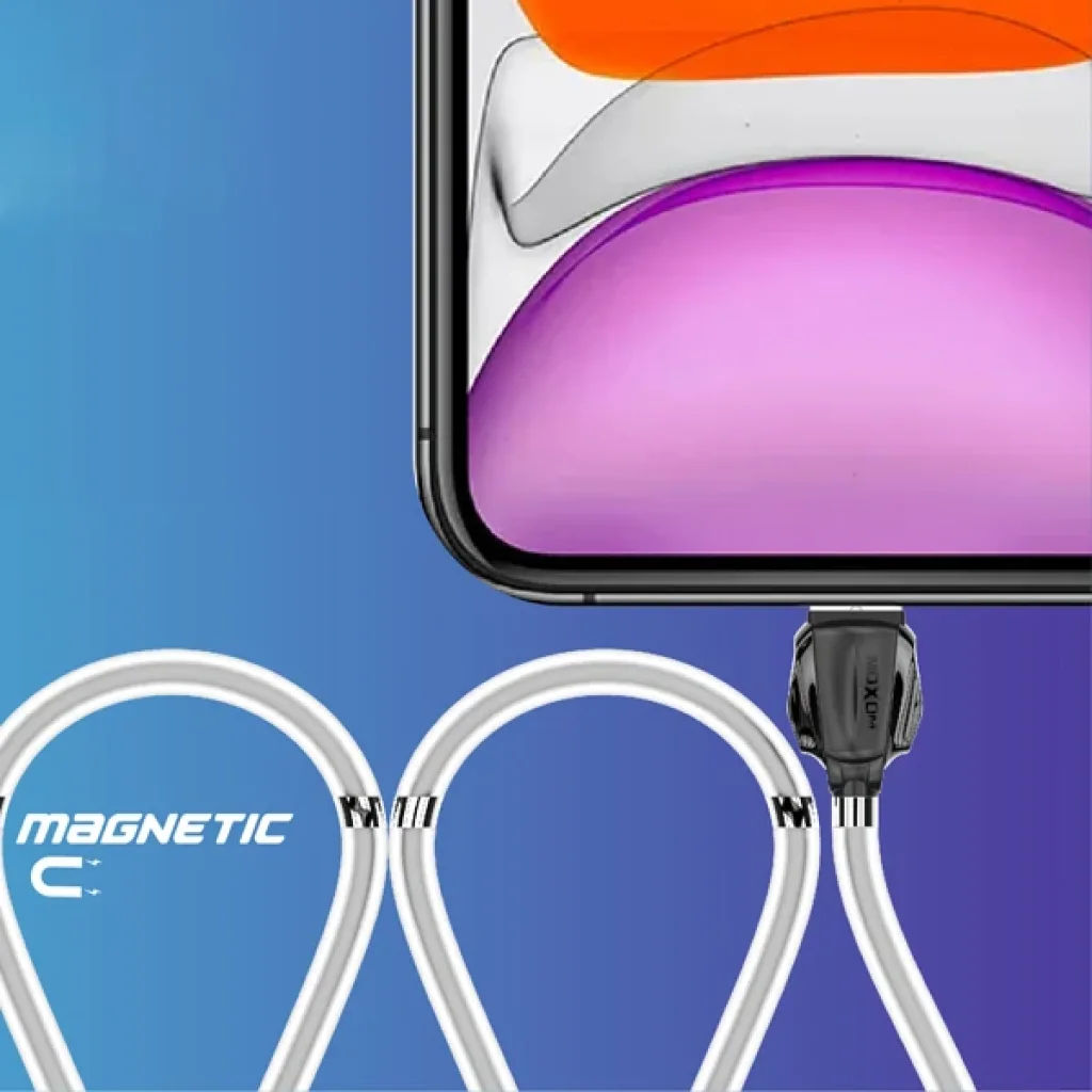 Кабель USB cable MOXOM micro USB Magnetic clips (MX-CB46) білий