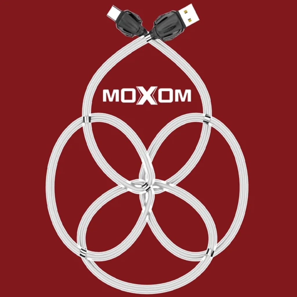 Кабель USB cable MOXOM micro USB Magnetic clips (MX-CB46) білий