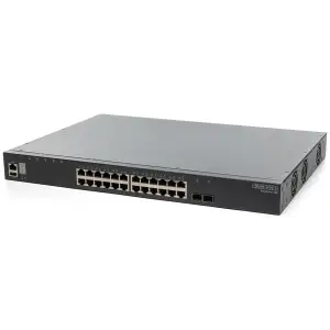 Комутатор Edge-core ECS4510-28P (L2+, 24x10/100/1000Base-T, PoE 410W, 2x10G SFP+, слот для модуля 2x10G SFP+) UA