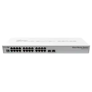Комутатор керований MikroTik CRS326-24G-2S+RM (98DX3236 800 MHz, 512 MB RAM, RouterOS / SwitchOS) UA