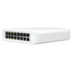Комутатор Ubiquiti UniFi Switch USW-Lite-16-PoE (16) 10/100/1000Mbps, 802.3af, 802.3at, PoE-Out (only)) UA
