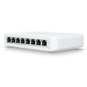 Комутатор Ubiquiti UniFi Switch USW-Lite-8-PoE ((8) 10/100/1000Mbps, 802.3af, 802.3at, PoE-Out (only)) UA