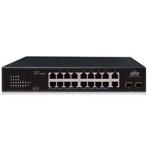 Комутатор UNV NSW2010-18GT2GP-POE-IN (NSW2010-18GT2GP-POE-IN 16PoE+2×GE/SFP, 185W, AC) UA