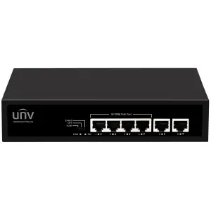 Комутатор UNV NSW2010-6T-POE-S-IN (NSW2010-6T-POE-IN 6 ch (4 PoE) 65 W 250 m) UA