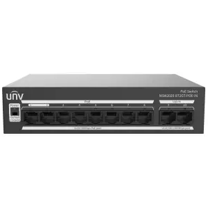 Комутатор UNV NSW2020-8T2GT-POE-IN (NSW2020-8T2GT-POE-IN 8×100Mb + 2×1Gb PoE 65W 250m) UA