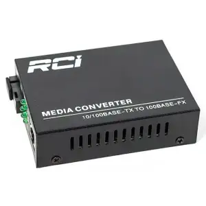 Медіаконвертер RCI RCI902W-FE-20-R (100M, 20km, SC, RJ45, Tx 1550nm, standart size metal case) UA