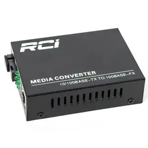 Медіаконвертер RCI RCI902W-FE-20-T (100M, 20km, SC, RJ45, Tx 1310nm, standart size metal case) UA