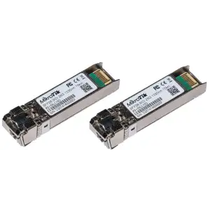 Пара оптичних модулів MikroTik XS+2733LC15D SFP 1G / SFP+ 10G / SFP28 25G 15km 1270nm + 1330nm UA