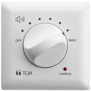 Атенюатор TOA AT-4012B-EB (Регулятор гучності, 12Вт, 8 рівнів регулювання + повне вимикання, білого кольору) UA