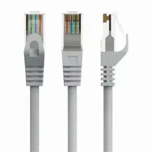 Патч-корд литий Cablexpert PP6U-CU-5M UTP, категорія. 6E, мідь, 50u" штекер із фіксатором, 1 м, сірий UA