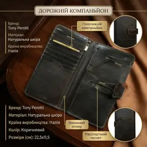Дорожній компаньйон Tony Perotti Accademia 2106 moro (90444) Темно-коричневий UA