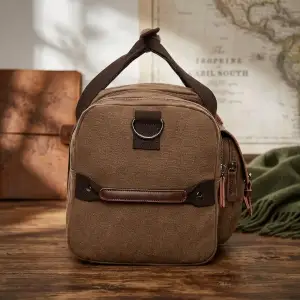 Дорожня сумка текстильна Vintage 20193 Коричнева UA
