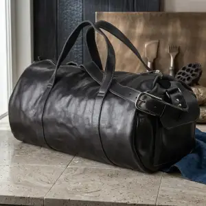 Сумка дорожня Grande Pelle 11048 шкіряна Чорна UA