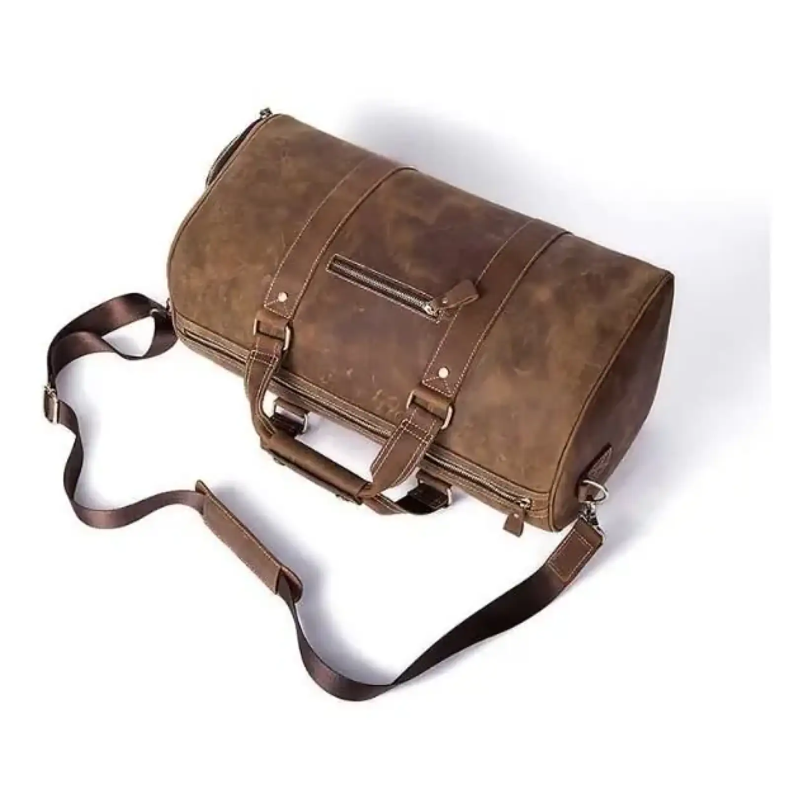 Дорожня сумка шкіряна Vintage 14893 Коричнева UA