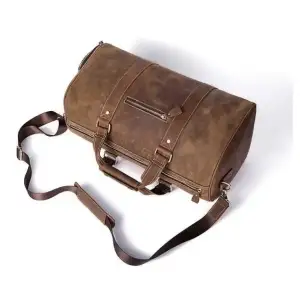 Дорожня сумка шкіряна Vintage 14893 Коричнева UA