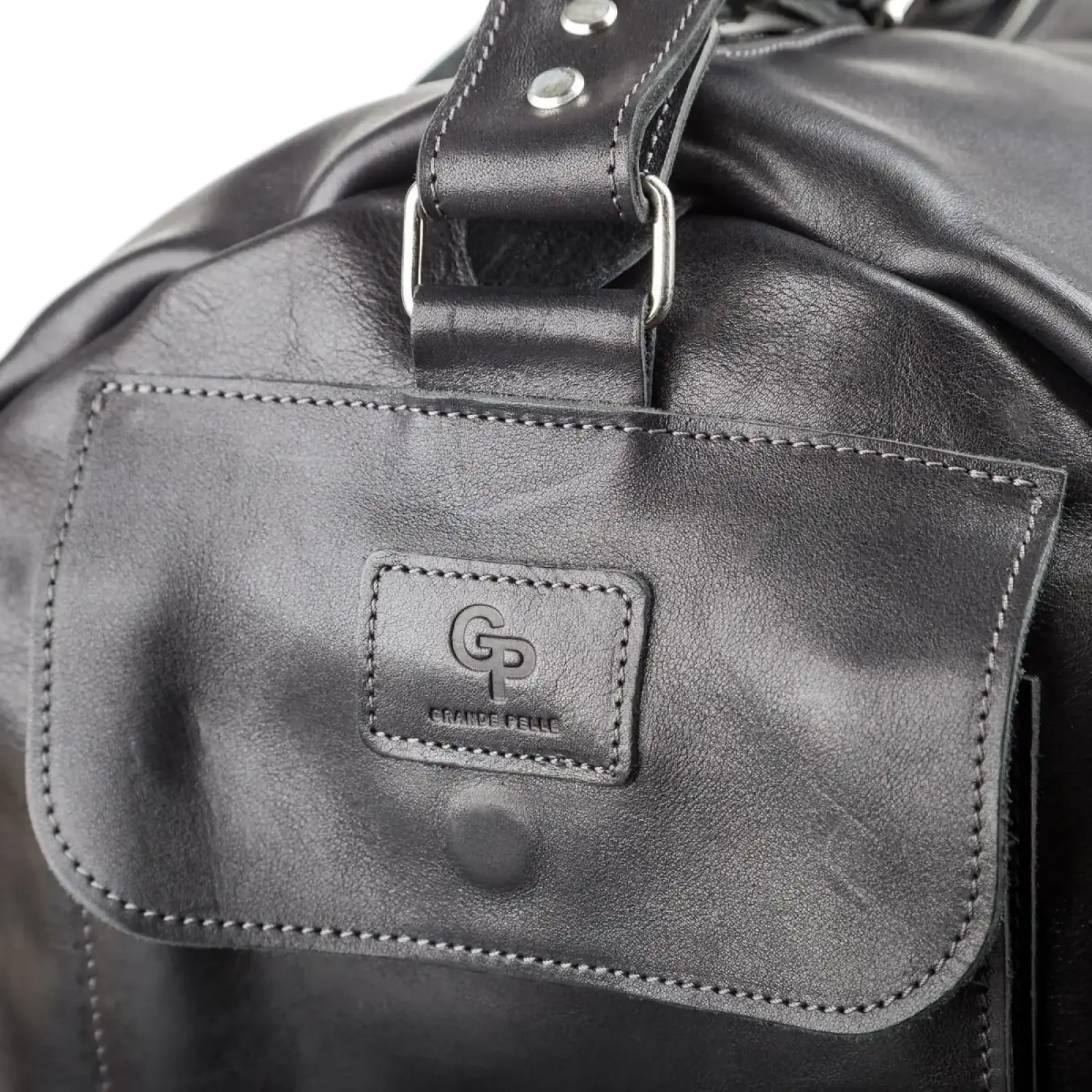Сумка дорожня Grande Pelle 11048 шкіряна Чорна UA