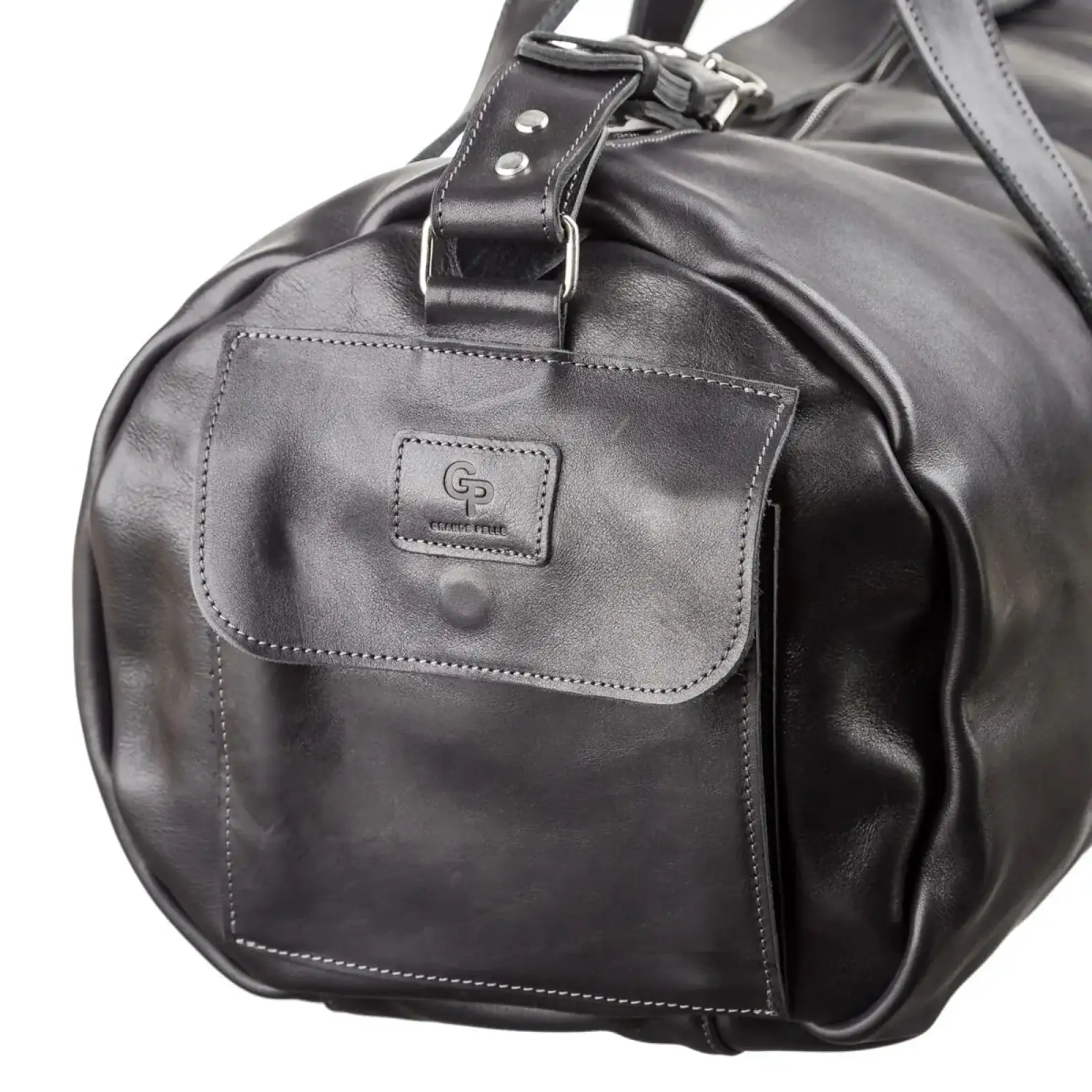 Сумка дорожня Grande Pelle 11048 шкіряна Чорна UA