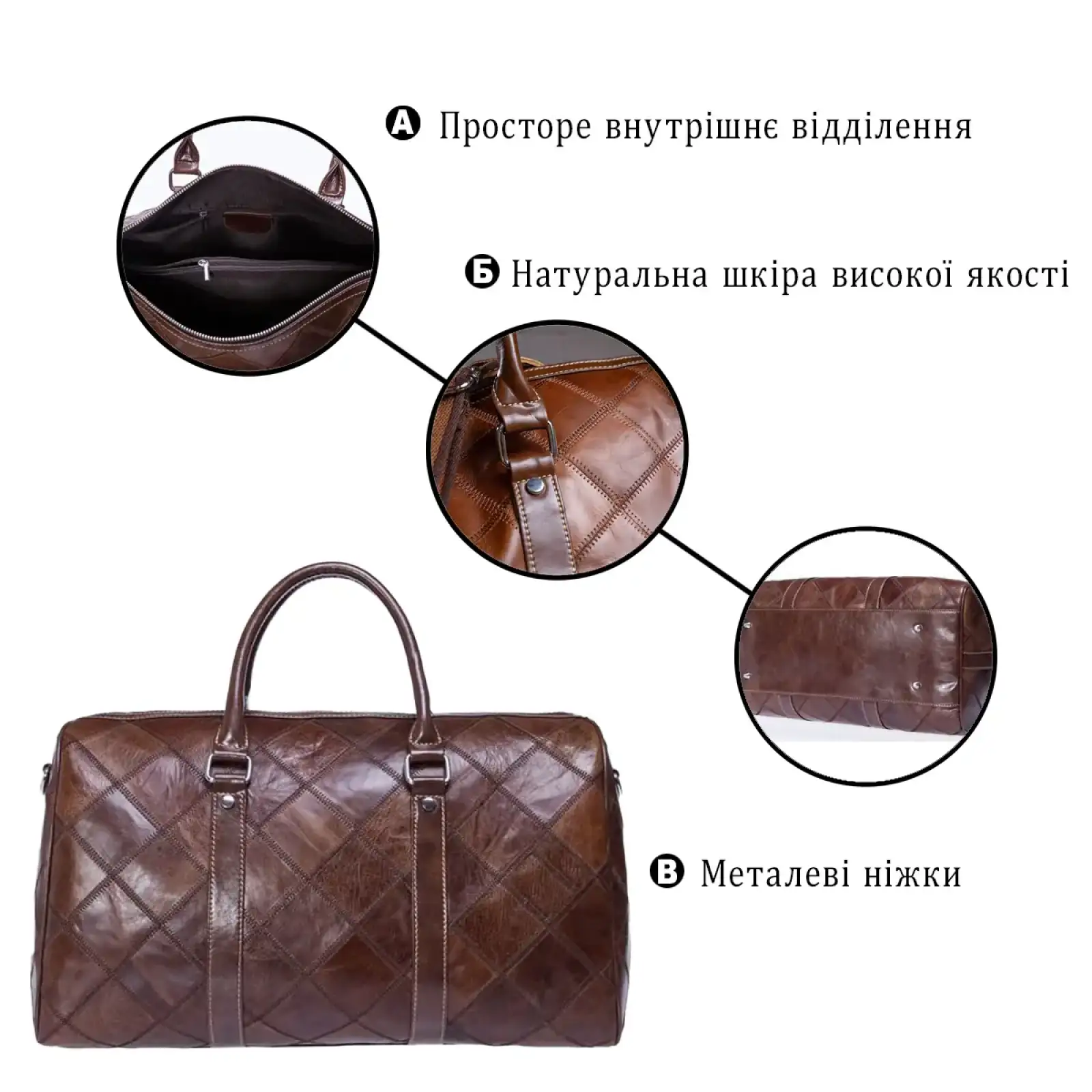 Дорожньо-спортивна сумка Vintage 14752 Коричнева UA