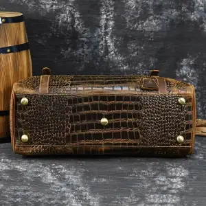 Дорожня сумка шкіряна Vintage 14410 Коричнева UA