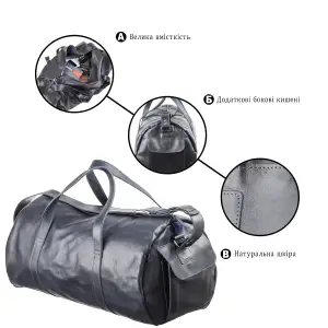 Сумка дорожня Grande Pelle 11049 Синя UA