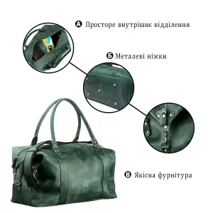 Сумка дорожня SHVIGEL 11128 Зелена UA