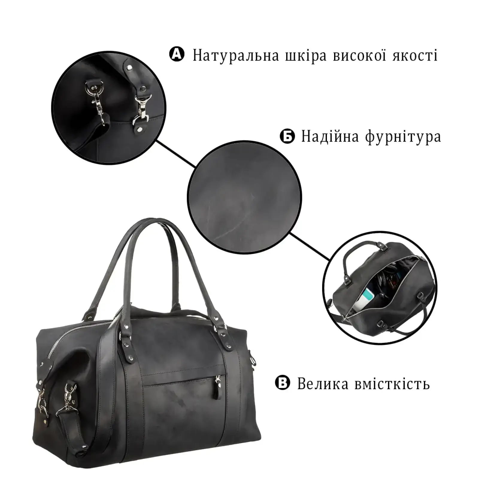 Сумка дорожня SHVIGEL 15302 Чорна UA
