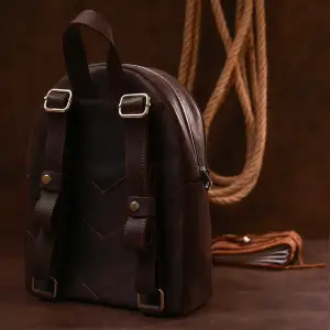 Шкіряний рюкзак Shvigel 16329 Коричневий UA