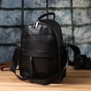 Шкіряний рюкзак Vintage 23060 Чорний UA