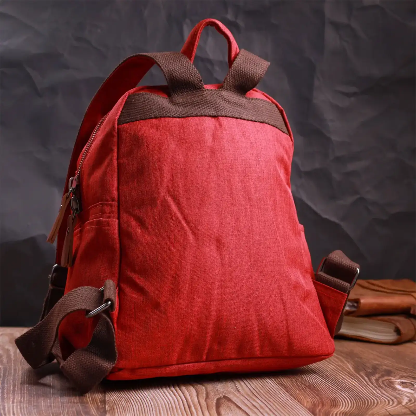 Текстильний рюкзак Vintage 22245 Бордовий UA