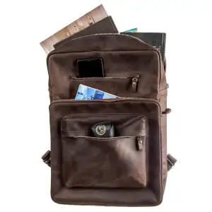Шкіряний рюкзак Crazy horse Shvigel 15307 Коричневий UA