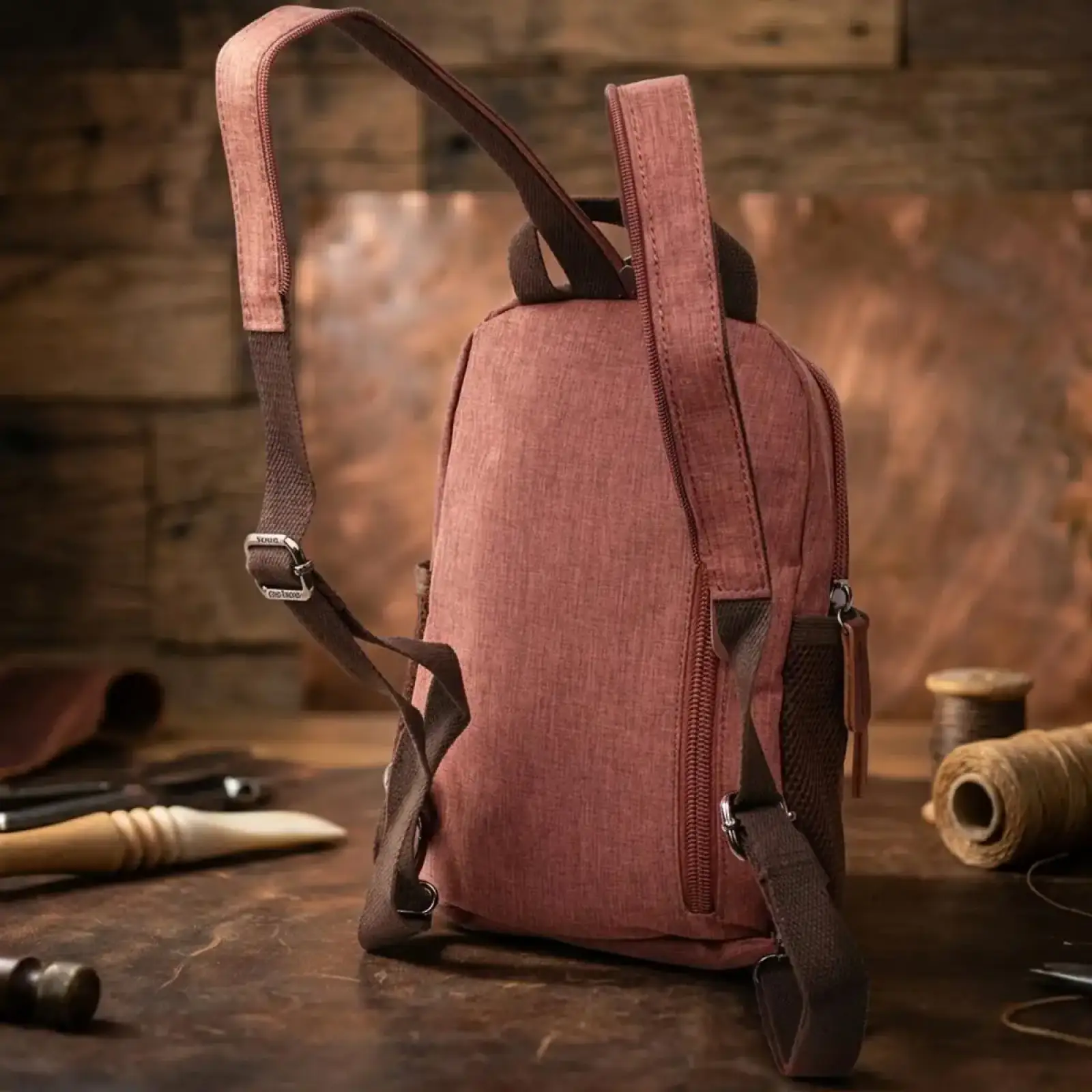 Текстильний рюкзак Vintage 22150 Коричневий UA