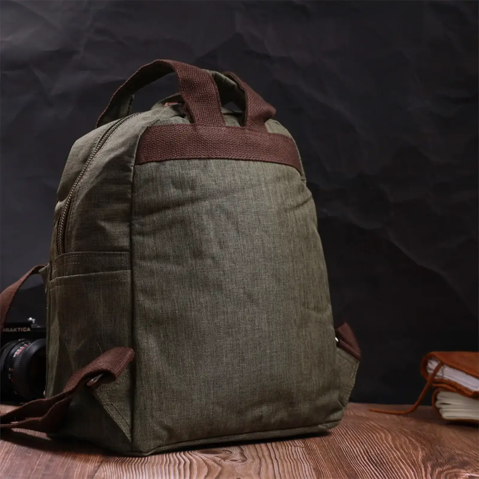 Текстильний рюкзак Vintage 22242 Оливковий UA