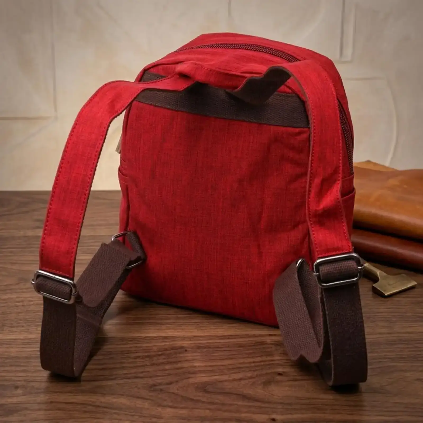 Текстильний рюкзак Vintage 22245 Бордовий UA