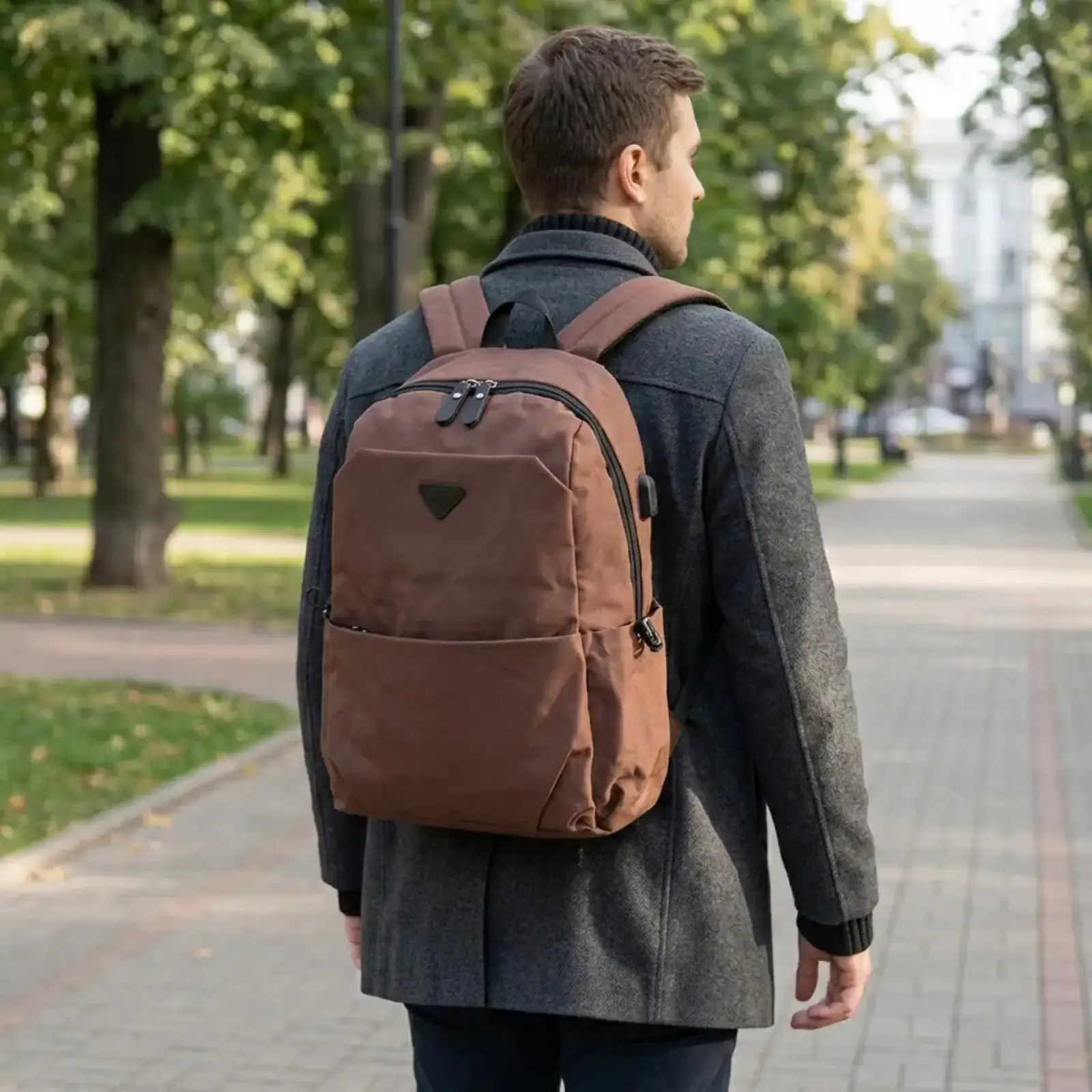 Текстильний рюкзак Vintage 20626 Коричневий UA