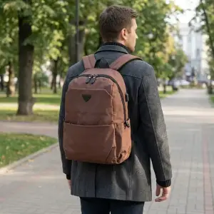 Текстильний рюкзак Vintage 20626 Коричневий UA