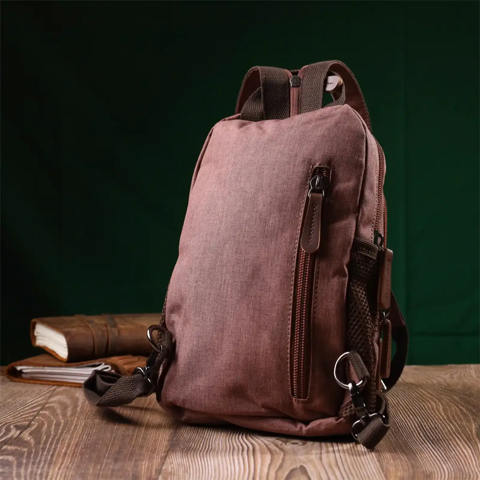 Текстильний рюкзак Vintage 22150 Коричневий UA