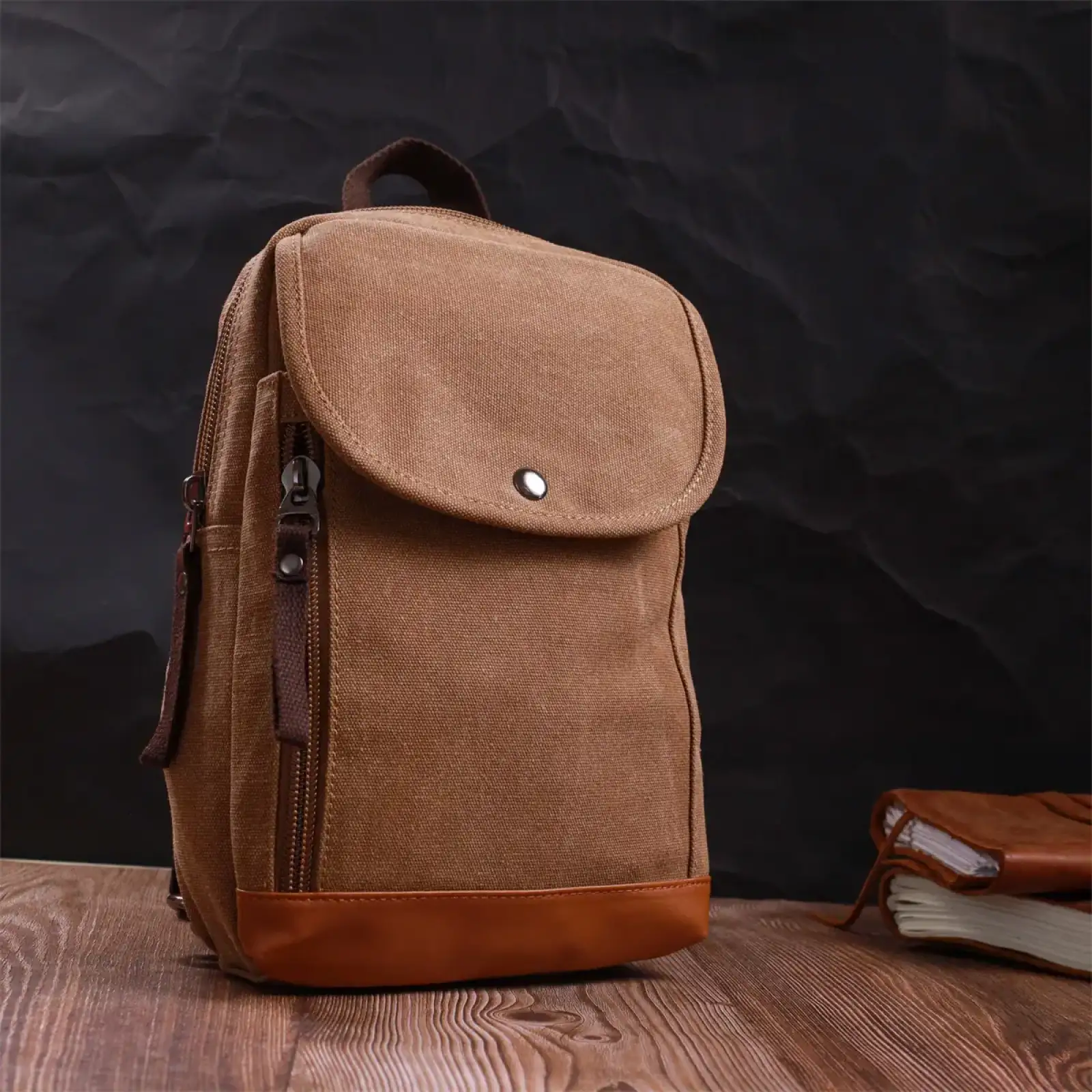 Текстильний рюкзак Vintage 22183 Коричневий UA
