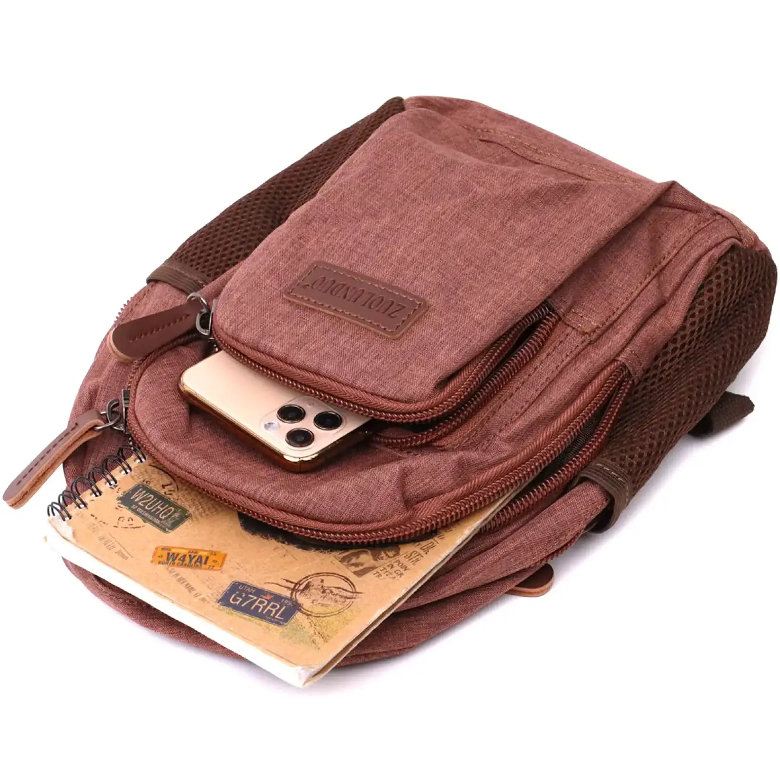 Текстильний рюкзак Vintage 22150 Коричневий UA