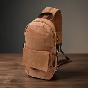 Текстильний рюкзак Vintagе 22180 Коричневий UA