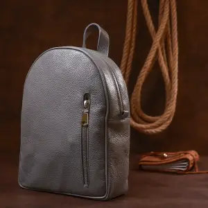 Шкіряний рюкзак Shvigel 16323 Сірий UA