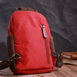 Текстильний рюкзак Vintage 22144 Бордовий UA