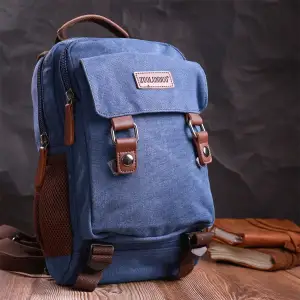 Текстильний рюкзак Vintage 22169 Синій UA
